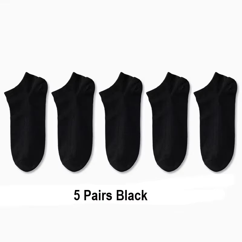 5/10/20/30 Pairs Women/Men Boat Socks Invisible Low Cut Silicone Summer No-Show Ankle Socks Solid Color Casual Breathable