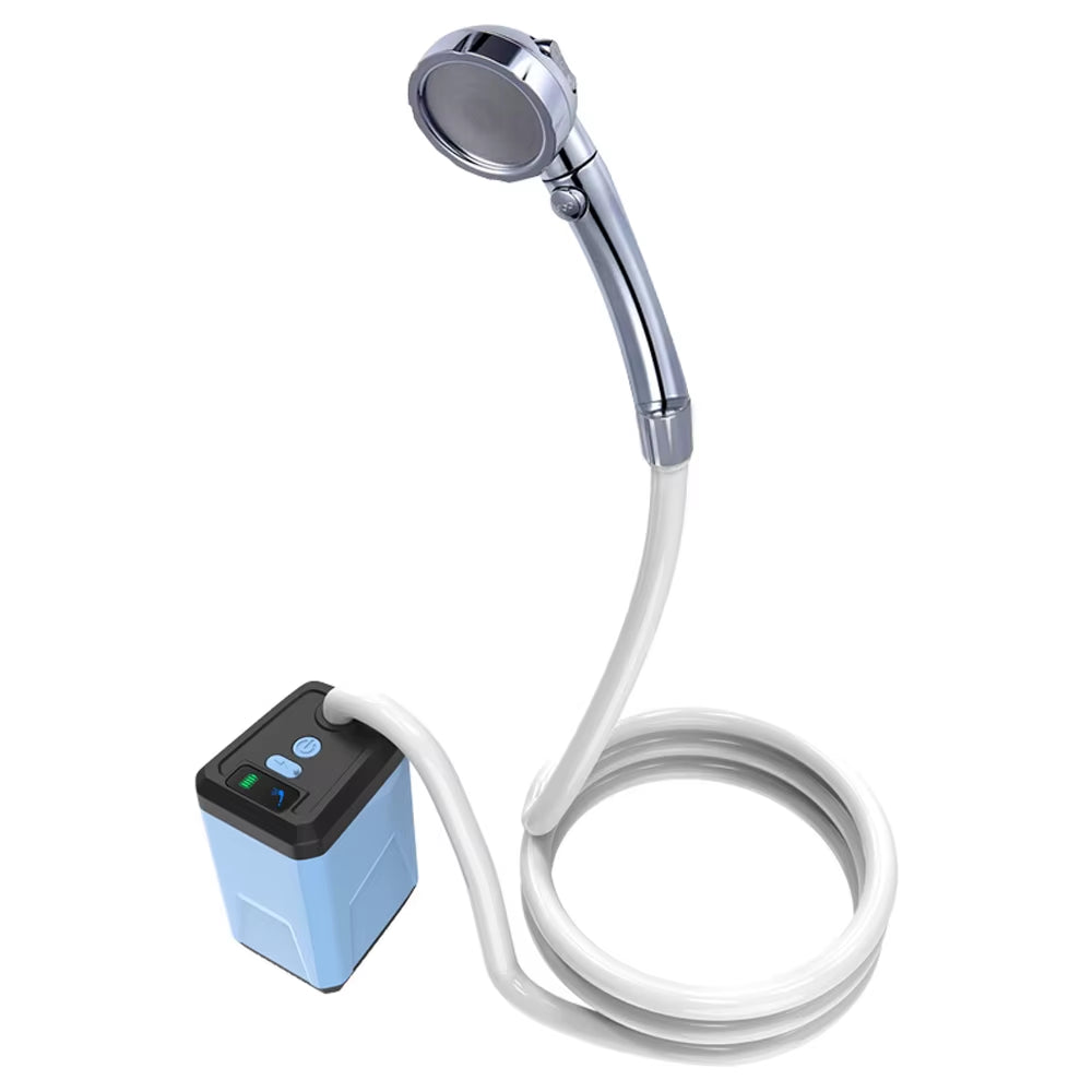 Portable Camping Shower Outdoor Electric Shower Pump Rechargeable Battery Powered Shower Waterproof Support 3 Water Modes